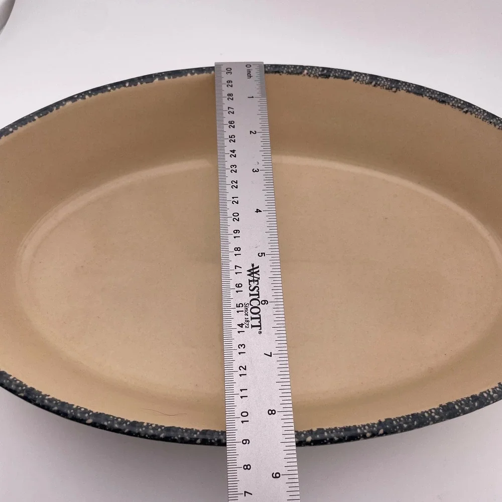Home & Garden‎ Party Ltd 2003 Birdhouse Stoneware Oval Baker Dish Cream 13 Inch